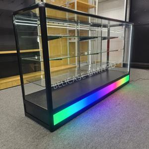 담배 가게 유리 쇼케이스, 알루미늄 디스플레이 케이스, 연기 가게용 디스플레이 선반 디자인, 공장 가격 맞춤