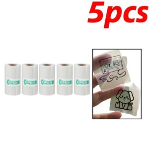 1/2/3/5PCSMini 프린터 용지 투명 열 스티커 용지 자체 접착 프린터 용지 사진 메모 용 프린터 5.7x2.5cm