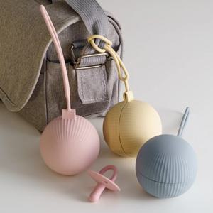 1PCS 공 아기 실리콘 젖꼭지 홀더 컨테이너 상자 젖꼭지 케이스 유지 젖꼭지 및 액세서리 보관 상자 젖꼭지 부착