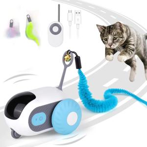 스마트 고양이 장난감 2 가지 모드 고양이를위한 자동 이동 원격 제어 장난감 자동차 개 대화 형 놀이 새끼 고양이 훈련 애완 동물 용품