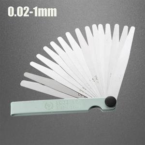17 블레이드 필러 게이지 미터법 갭 필러 0.02-1.00mm 엔진 밸브 조정용 게이지 측정 도구