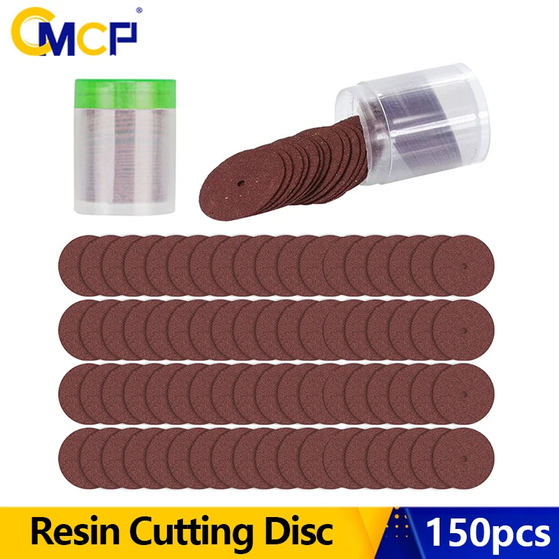 CMCP 150pcs 25mm 연마 디스크 커팅 디스크 Dremel 액세서리 용 그라인딩 휠 로타리 도구 수지 컷오프 휠 디스크
