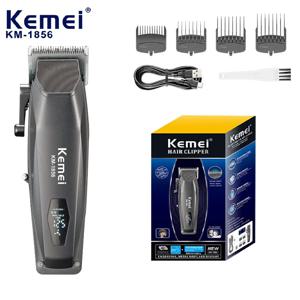 KEMEI 전기 충전식 최고의 헤어 트리머 전문 무선 이발사 헤어 클리퍼 트리머 KM-1856