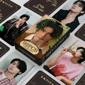 92PCS Astro Cha EunWoo 한국 가수 LOMO 카드 사진 카드 스티커 한국 아이돌 팬 선물
