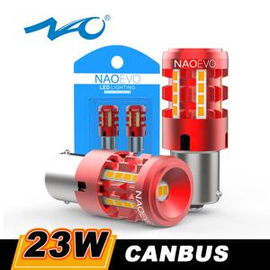 NAO 23W P21W LED CANBUS 2500Lm PY21W 오류 무료 BA15S T20 7440 W21W 1156 BAU15S 7443 P21/5W 하이퍼 플래시 없음 12V 방향 지시등