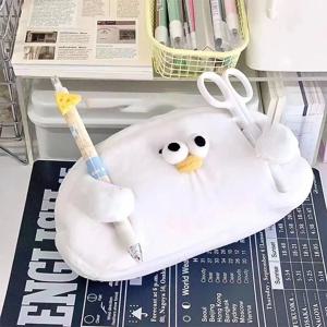 만화 갈매기 연필 케이스 대용량 귀여운 플러시 주머니 가방 여자 학교 용품 한국 학생 문구