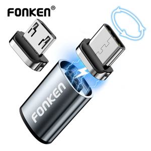 마그네틱 케이블 커넥터 휴대 전화 케이블 어댑터 화웨이 안드로이드 용 마이크로 USB 마그네틱 팁 자석 충전기 플러그 유형 C 어댑터
