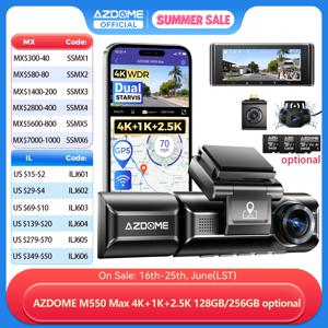 AZDOME M550 Max Dash Cam 울트라 HD 4K+1K+2.5K 3.18인치 화면 내장 GPS Wifi 자동차 DVR 24H 주차 모니터 야간 투시경 슈퍼 Capaci