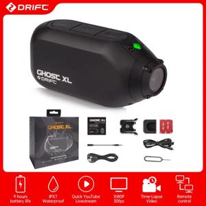 드리프트 고스트 XL 스포츠 액션 카메라 1080P WiFi 9시간 배터리 수명 IPX7 방수 웨어러블 라이브 스트림 Vlog 오토바이 자전거