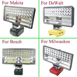 8 인치 Led 라이트 스포트라이트 야외 작업 낚시 Bosch 18V 배터리 용 Makita 용 밀워키 용 Dewalt 용 휴대용 비상 램프