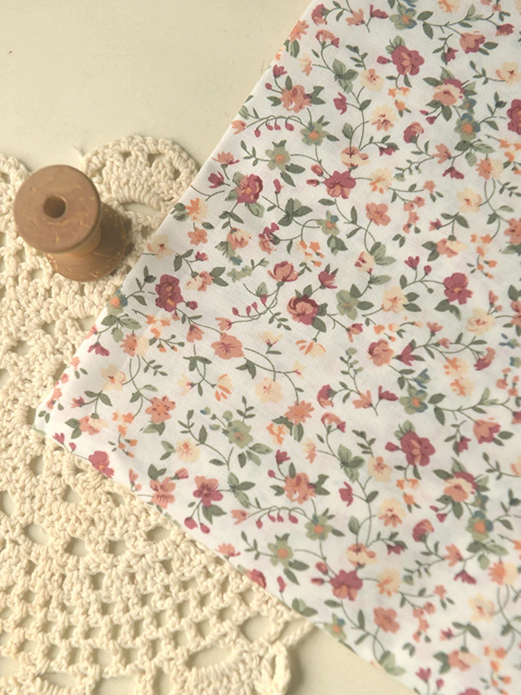 가을 DIY 의류, 셔츠, 드레스, 식탁보 꽃 나뭇가지 잎 무늬 면화, 140x50cm와 수제 직물