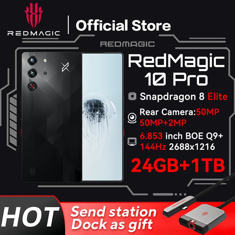 게이밍 스마트폰 글로벌 버전 RedMagic 10 Pro 5G 6.853