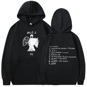 Milo J 후드 티 111 앨범 Merch 후드 티셔츠 남성 여성 패션 힙합 빈티지 긴 소매 풀오버 팬 선물 streetwear