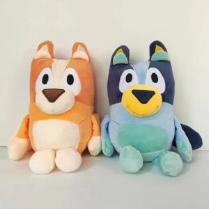 Bluey 가족 플러시 장난감 애니메이션 주변 장치 Bluey 귀여운 강아지 걸레 카와이 인형 블루 가족 플러시 장난감 인형 선물