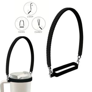 물병 손잡이 물병 슬링 캐리어 홀더 스트랩 컵 액세서리 용 대부분의 8-40oz 병용 부드러운 내구성 실리콘