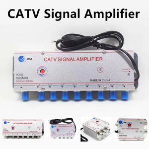 2/3/4/6/8 웨이 20DB CATV 분배기 디지털 TV 안테나 신호 증폭기 가정용 TV 장비용 실내 부스터 EU 플러그 220V