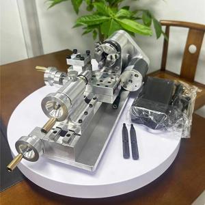 DIY 미니 선반 다기능 가정용 목공 수제 소형 선반 휴대용 데스크탑 마이크로 선반 110V-220V 100-2500r/min