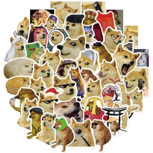 50PCS 크리 에이 티브 유럽과 미국의 Emojis, 걱정 개 재미 개 시리즈 스티커, 노트북 접착 스티커