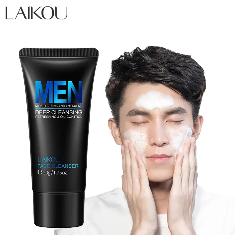 남성용 페이셜 클렌저 리치 폼 딥 클린 그리스 제거 지성 페이스 워시 크림 개선 젠틀 모이스춰 라이징 블랙 헤드 제거