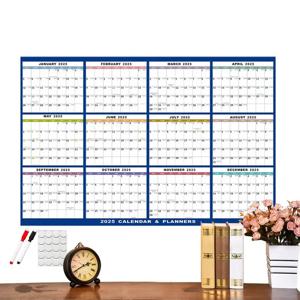 2025 계획 달력 지울 수 있는 2025 벽용 달력 플래너 침실 일정 계획을 위한 12개월 습식 건식 지우기 달력