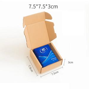 7.5x7.5x3cm 정사각형 판지 골판지 메일러 상자 중소 기업 종이 선물 메일 링 포장 비행기 10 개/몫
