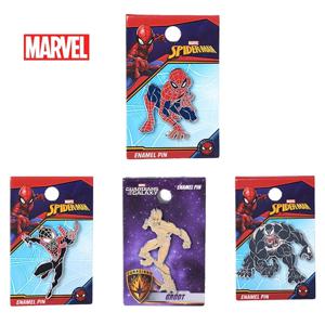 1pc 마블 공식 라이센스 스파이더 맨 그루트 독 다채로운 브로치 파티 장식 의류 친구와 가족을위한 최고의 선물