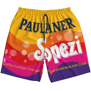 남성용 Paulaner Spezi 수영 트렁크 하와이안 입욕 메쉬 라이닝 슈트 수영복 비치 반바지