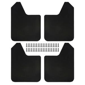 4 조각 머드 플랩 플랩 범용 외장 부품 픽업 SUV 자동차 트럭 용 블랙 전면 및 후면 머드 가드 머드 플랩
