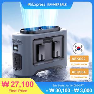 2025 새로운 업그레이드 야외 휴대용 허리 팬 교수형 목 팬 여행 스포츠에 대 한 LED 조명과 5 레벨 강한 바람 보조베터리
