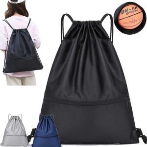 1Pcs 농구 헬멧 스토리지 스포츠 Drawstring 포켓 야외 남여 피트니스 배낭 접는 방수 옥스포드 지퍼 가방