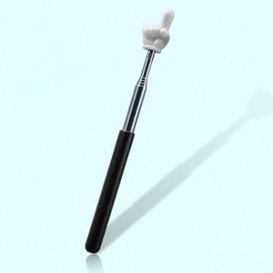 1PC 스테인레스 스틸 포인터 손가락 학생 독서 스틱 화이트 보드 교육 포인터 스틱 휴대용 발표자 교육 도구