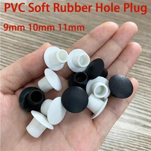 9mm 10mm 11mm PVC 부드러운 고무 구멍 플러그 헤드 흰색/검정색 먼지 방수 캡 원형 파이프 씰링 플러그 하드웨어 나사 커버