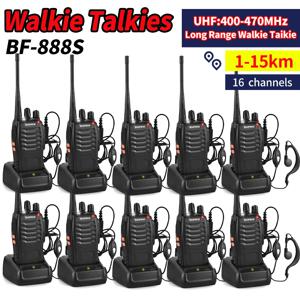 10PCS Baofeng BF-888S UHF 양방향 라디오 토키 Walperforated 400-470Mhz 16CH 근접 Agbare Transcsec Met