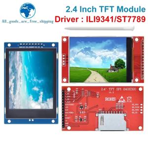 2.4 인치 240x320 SPI TFT LCD 직렬 포트 모듈 5V/3.3V 마이크로 SD 카드 ILI9341/ST7789V LCD 디스플레이 터치/터치 없음