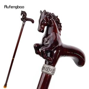갈색 말 나무 패션 워킹 스틱 장식 Cospaly 지팡이 할로윈 나무 메이스 목발 지팡이 Crosier 96cm