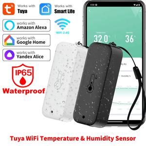 Tuya WiFi IP65 온도 습도 센서 방수 온도계 스마트 라이프 원격 제어 Google Assistant Alexa와 함께 작동