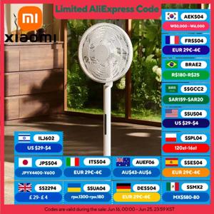 XIAOMI MIJIA DC 인버터 플로어 팬 프로, 초박형 디자인, 접이식 보관함, 100가지 공기 흐름 설정, 조용한 작동, 선풍기