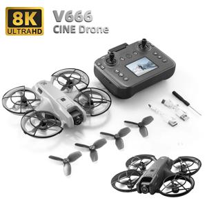 XIAOMI 미니 V666 드론 8k 전문 Wifi 5g Dron 장애물 회피 브러시리스 고도 헤드리스 모드 Rc Quadcopter Toys New