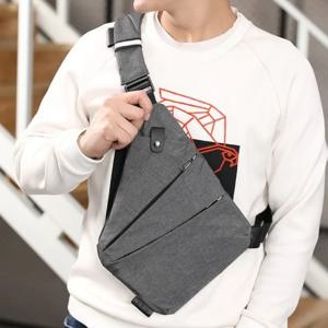 여행 개인 도난 방지 크로스 바디 백 스포츠 러닝 보이지 않는 지갑 레저 다기능 안티 스플래시 남성용 가슴 가방