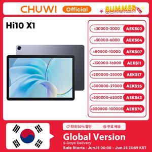 CHUWI 2025 Hi10 X1 2 In 1 태블릿 10.1인치 디스플레이 Intel N150 프로세서 LPDDR5 8GB RAM 256GB SSD Windows 11 태블릿 PC WiFi6