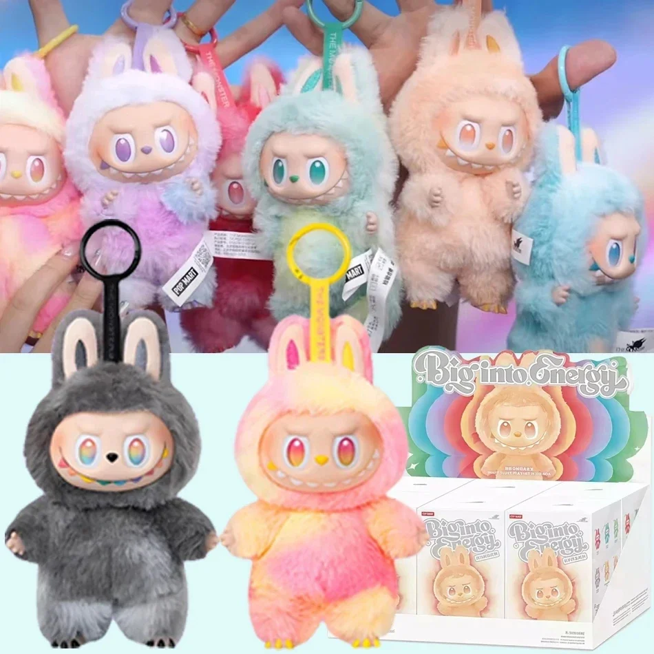 LabubuV3 시리즈 하트 비트 마카롱 에나멜 몬스터 페이스 블라인드 박스 PVC 입상 데스크탑 장식 귀여운 인형 어린이를위한 생일 선물