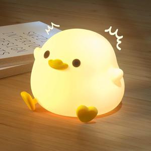 LED 귀여운 오리 밤 빛 DoDo 오리 실리콘 충전식 테이블 램프 침실 거실에 대 한 터치 센서와 침대 옆 램프