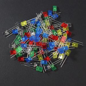 100PCS 2x5x7mm 사각형 LED 다이오드 키트 빨간색/노란색/녹색/파란색/흰색 5 색 DIY 전자 용 발광 2*5*7mm 다이오드 키트