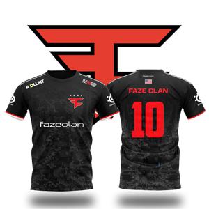 2025 Faze Esports Club Uniform CSGO Pro League Training Jersey S1mple 남자 통기성 스포츠 반팔 O 넥 티셔츠