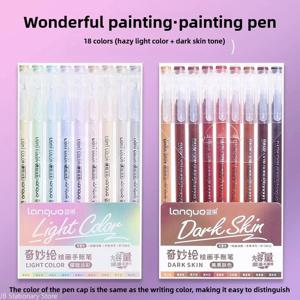 198/6 PCS 그리기 형광펜 Morandi 젤 펜 학생 일기 스크랩북 그림 DIY 젤 펜 사무실 학교 용품 편지지