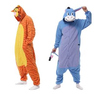 Kigurumi onesie 만화 호랑이 잠옷 성인 여성 남성 동물 잠옷 homewear 할로윈 코스프레 파티 의상 XXL