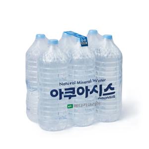 아쿠아시스 생수 무라벨 물 2L x 36병 먹는샘물 6개입x6팩