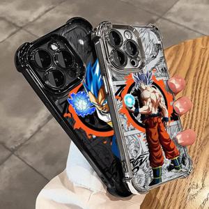 애니메이션 드래곤볼 투명 커버 케이스 (애플 아이폰 XR, 16플러스, XS MAX, 14 Pro, 15, 16, 11Pro, 13, 11, 12, 15Pro Max 용)