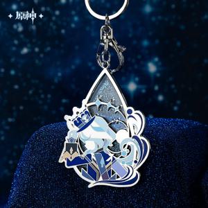 정통 Furina - 무대 초점 흐르는 모래 금속 펜던트 전기 도금 드롭 - 모양의 Genshin 게임 주변기기 Acg 액세서리