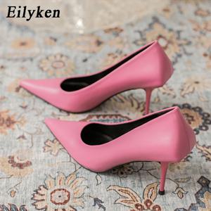 Eiyken sexygreen 얇은 하이힐 펌프 여성 지적 발가락 슬립 신발 우아한 댄스 파티 웨딩 스트리퍼 숙녀 샌들